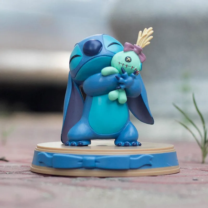 Disney dos desenhos animados lilo & stitch figura boneca stich balançando  cabeça bonecas anime pvc figura de ação crianças coletar modelo brinquedos  decoração do carro