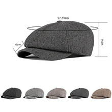 Уличная Осенняя зимняя походная Кепка головной убор одежда берет в стиле винтаж Кепка британский стиль Солнцезащитная восьмиугольная шляпа аксессуары