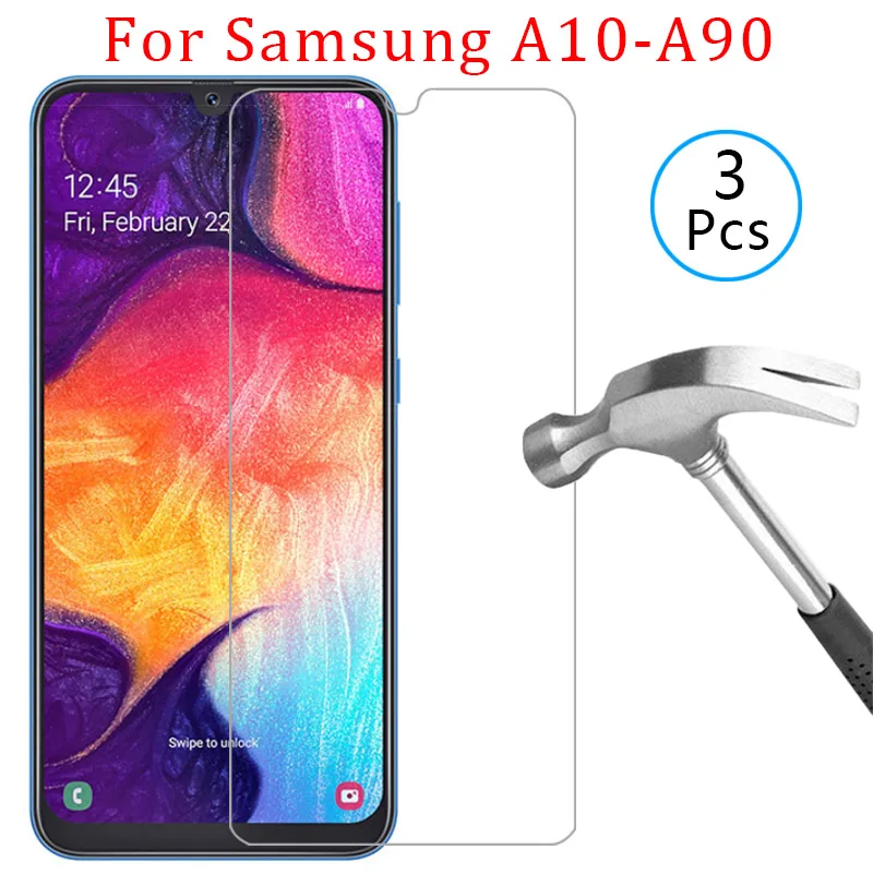 Чехол для samsung a10 a20 a30 a40 a50 a60 a70 a80 a90 5g защитная пленка из закаленного стекла