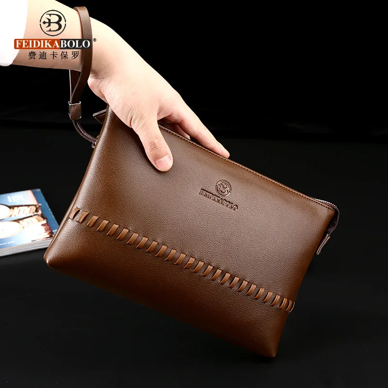 

Korean-style Men Clutch Bag I New Style Business-Style Weave Sewing Handbag Tote Brand Men's Bag