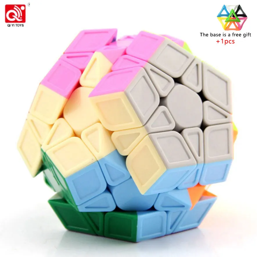 QIYI 3X3 Megaminxeds, магический куб, черный, без наклеек, скорость, профессиональная, 12 Сторон, головоломка, Cubo Magico, развивающие игрушки для детей