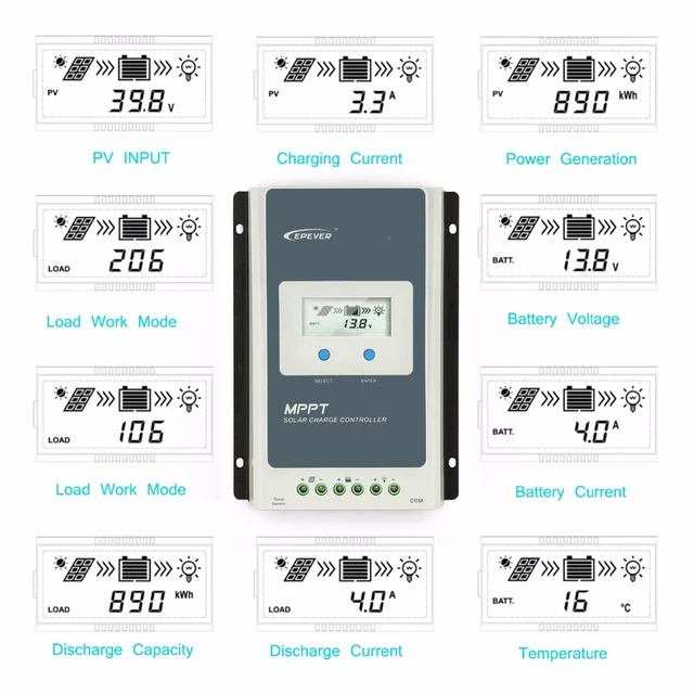 Display Remoto MT50 Per Regolatore Di Carica Solare EPEVER – LCD Per Serie Tracer, LandStar E ViewStar