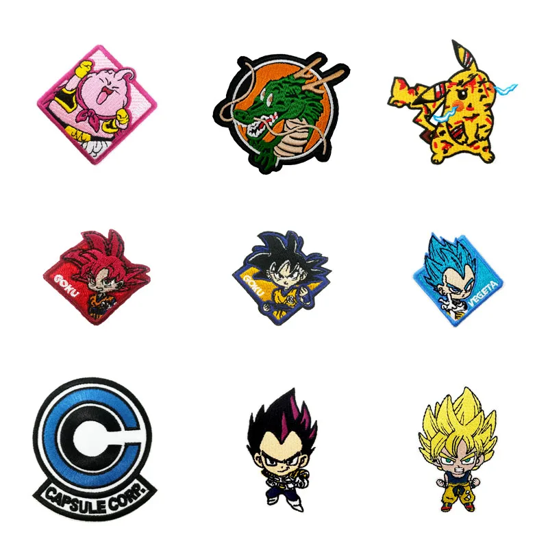 Dragon Ball Z Супер Saiyan Goku чехол Capsule corp Shenlong логотип Вегета Majin Buu японская анимация вышитые приклеивающиеся утюгом нашивки знак
