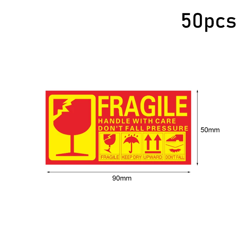 Fragile Warning Label Stickers Logistics Accessories Hazard The Goods  Handle With Care Warning Labels Express Label Adhesive 