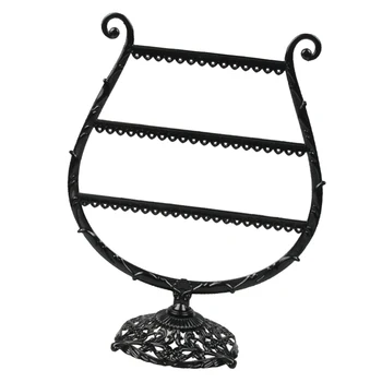 

Harp-shaped Metal Wire Earring Holder Jewelry Organizer Hanger Display Stand