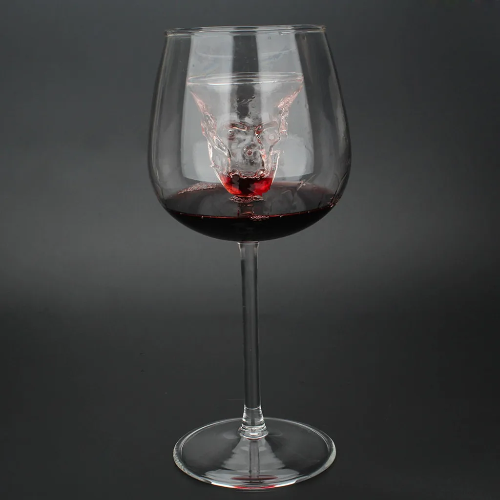 Скелет, красное вино, бокал, бокал для вина, бокал для вина, вечерние бокалы, 450 мл, прозрачная посуда для напитков, стеклянная чашка, кружка для напитков