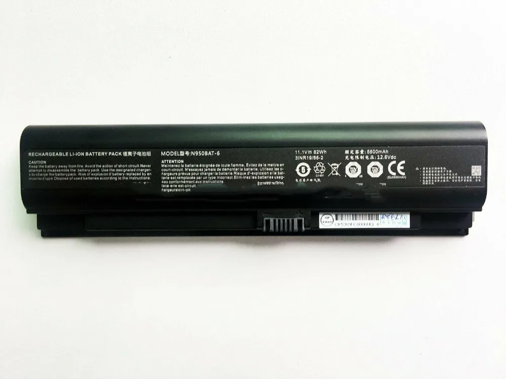 7XINbox натуральная N950BAT-6 Батарея для hasee K690E для Clevo N950KP6 N950TD N950TP6 N957KP6 N957TD N957TP6 N950BAT-6 11,1 V 62Wh