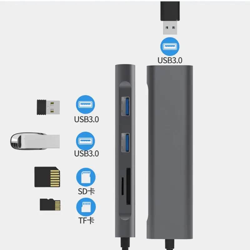 5 в 1 USB C концентратор ключ с type C концентратор SD/TF кард-ридер для MacBook Air Pro и других ноутбуков type C