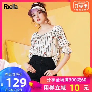 

Round Neck Printing Chiffon Shirt Short Sleeve Woman 2019 Easy Ol Western Style Sweet Small Fresh Pullover Jacket