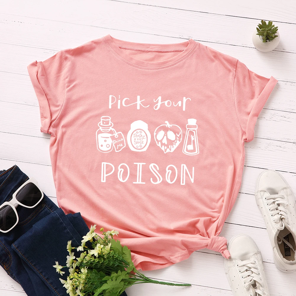 JFUNCY Plus Size Halloween Clothes Women T-shirts Female Short Sleeve Tee Tops Woman Casual Tshirt 2020 Summer Cotton T Shirt