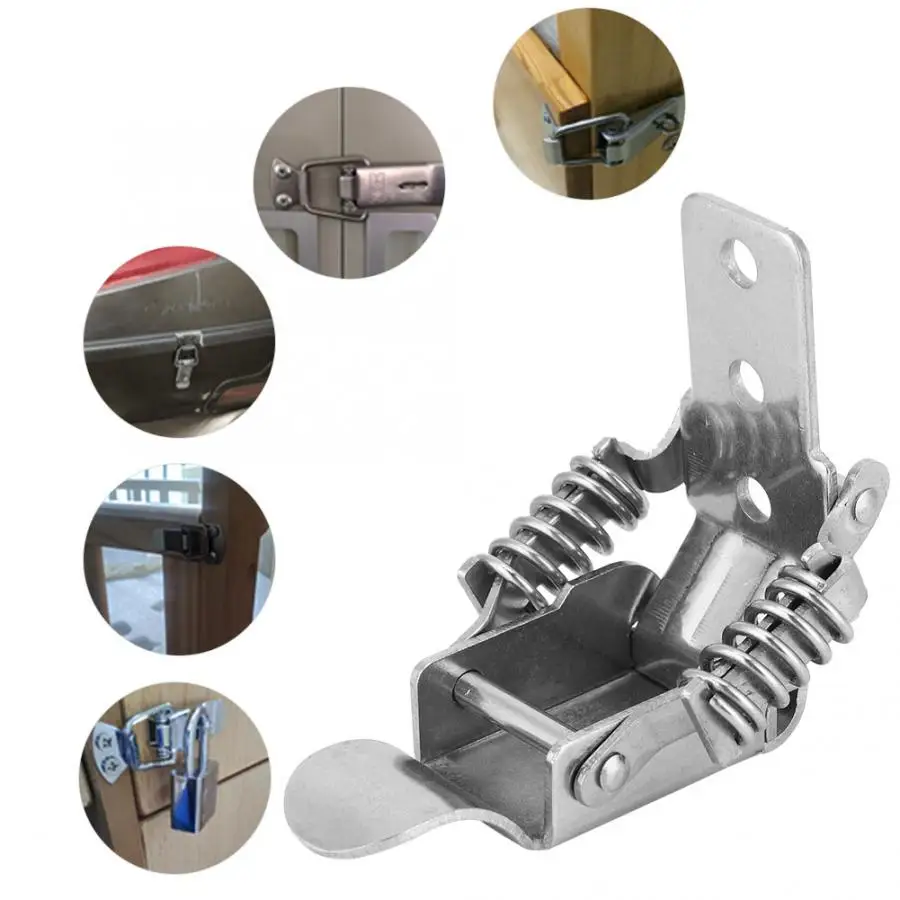 

Cabinet Lock Double Spring Hasp Lock Toggle Latch Catches Fastening Buckles for Rototiller Industrial Boxes lock