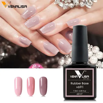 

#86127 VENALISA Color Rubber Base Coat New Product High Quality Nail Salon 7.5ml French Nail Soak Off UV LED Nude Color Base Gel