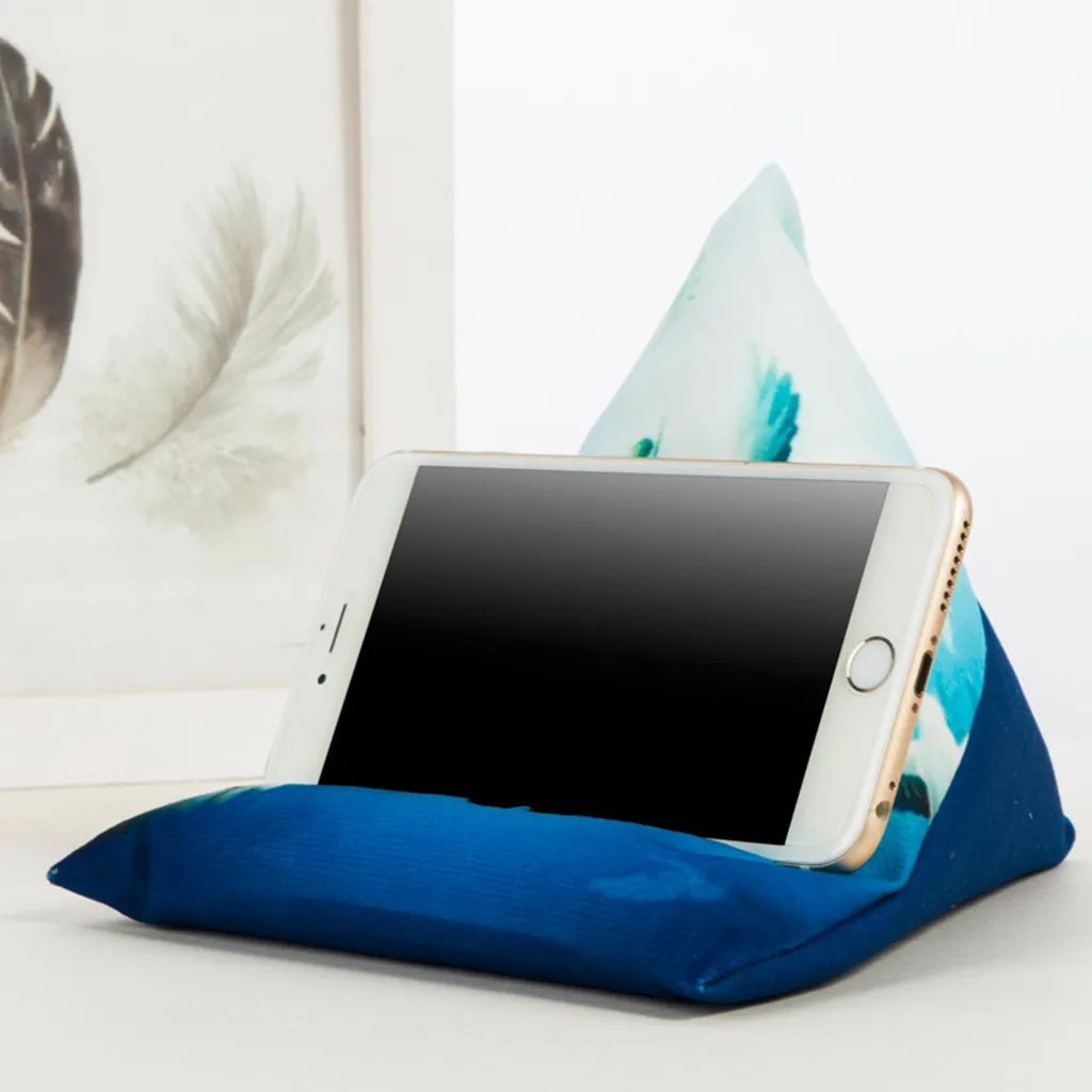 Держатель для планшета, для Ipad, Iphone, подставка для планшета, держатель для подушки, подставка для телефона, многоугольная мягкая подушка, кровать, пол - Цвет: BU