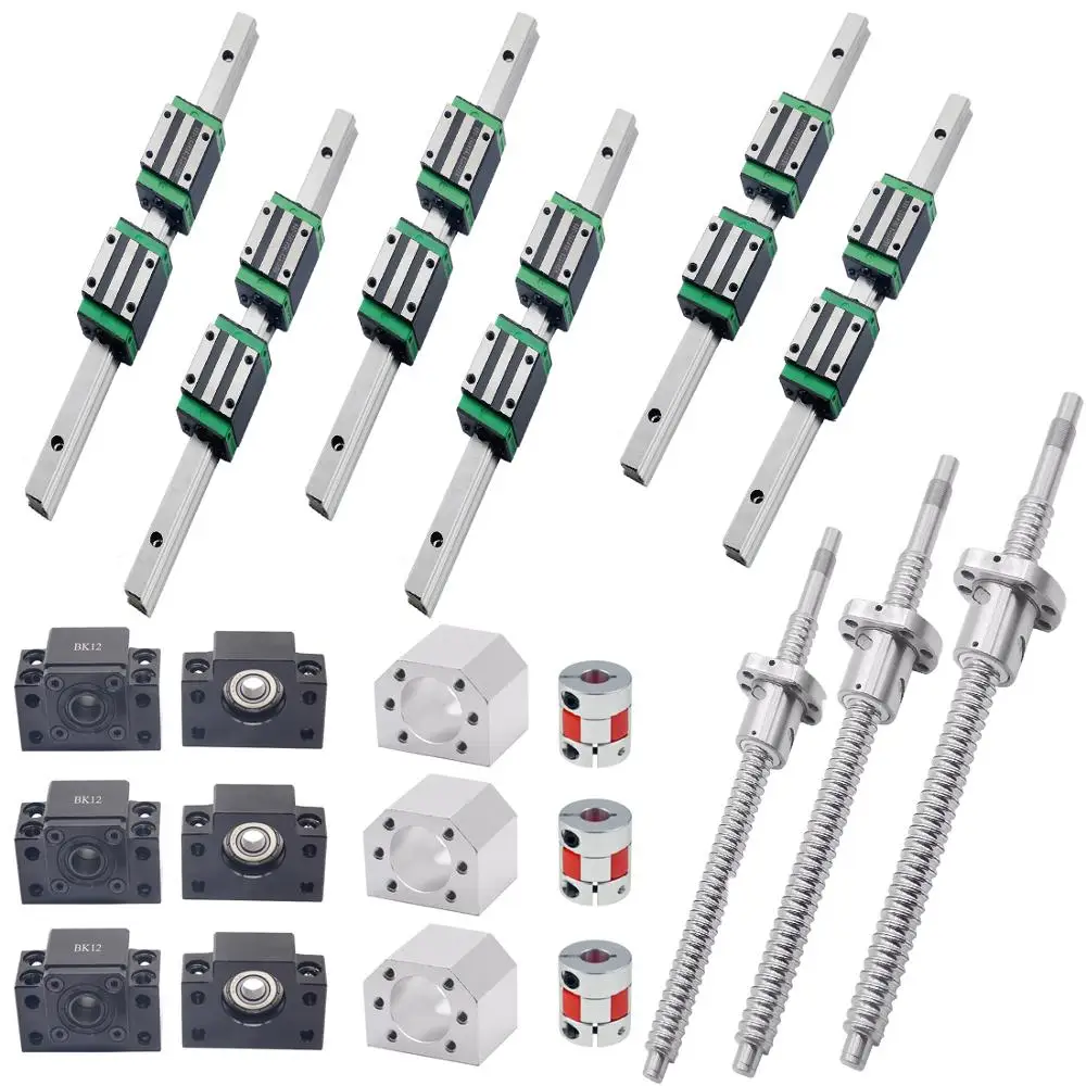 X y z axis cnc kit HGR20 HGW20CC HGH20CA sfu 1605 SFU1610 200 мм 1000 1100 1500 набор шариковых винтовых квадратных
