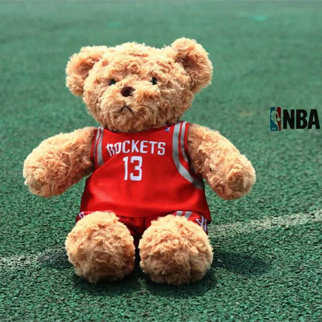 25 см NBA All-Star Bear Boy doll Плюшевые игрушки Мягкие животные детская подушка для сна сопроводительная Подарочная Рождественская Кукла игрушки для детей
