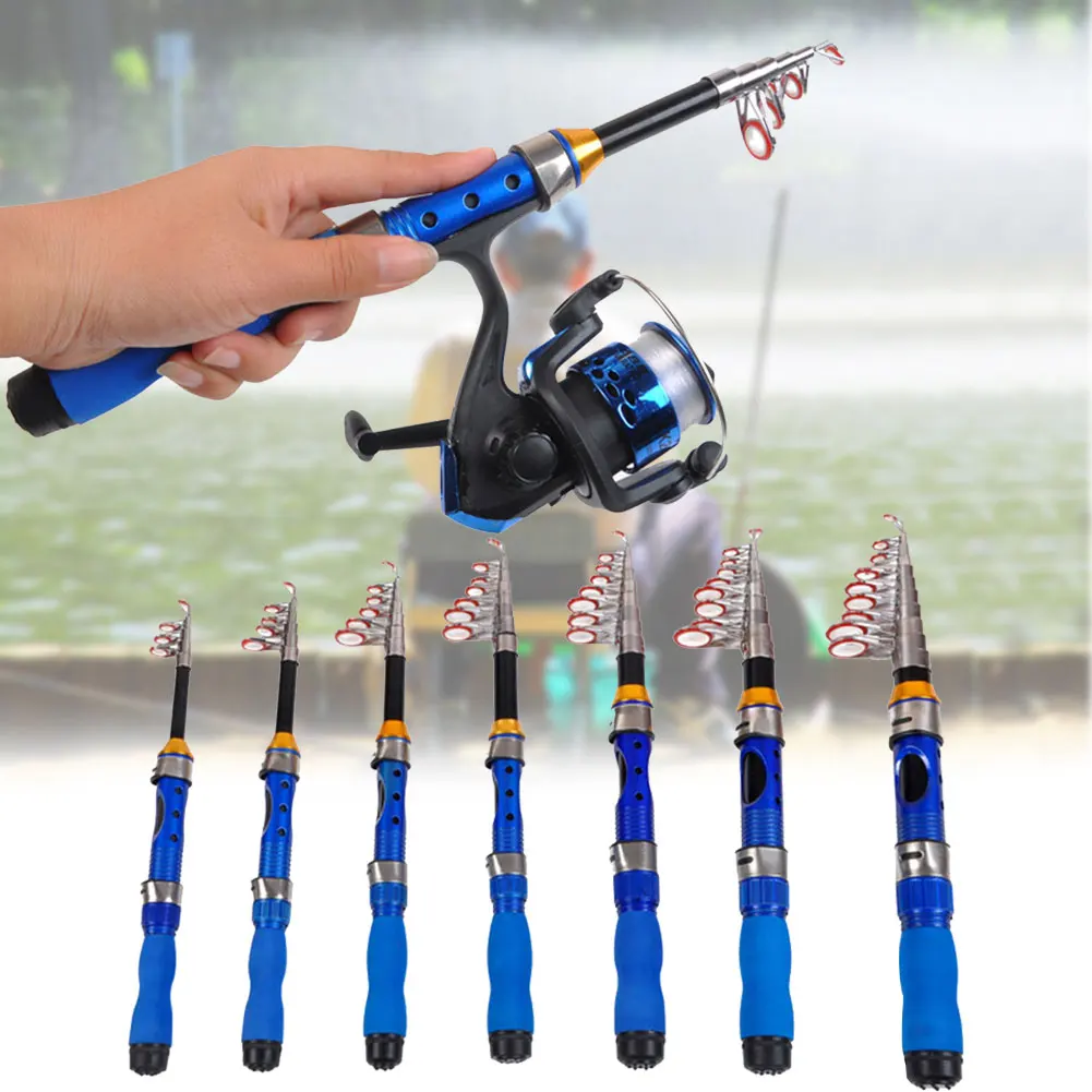

1M 1.2M 1.5M 1.7M 1.9M 2.1M 2.3M Portable Telescopic Fishing Rod Glass Fiber Fishing Pole Travel Sea Fishing Spinning Rod