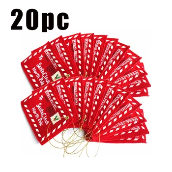

Christmas Tree Non-woven Decorative Card Envelopes Christmas Pendant Santa Ornaments Embroidery Envelope Holiday Decoration