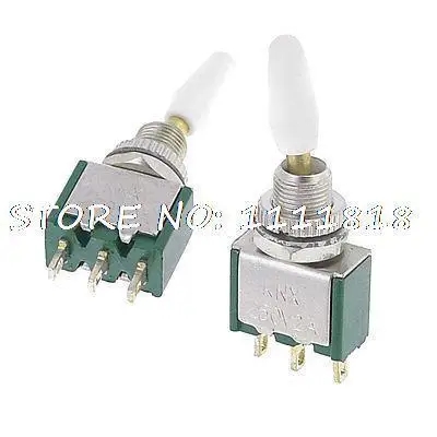 

Green AC 250V 2A Single Pole Double Throw SPDT ON/ON 3 Pins Toggle Switch
