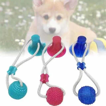 

Bite Dog Pet Toys Multifunction Pet Molar Rubber Chew Ball Cleaning Teeth Safe Elasticity Soft Puppy Suction Cup Dog Biting Toy