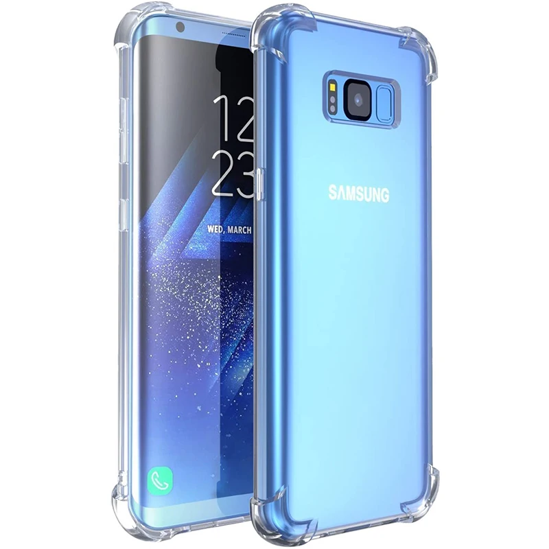 Противоударный Прозрачный чехол для Samsung Galaxy S20 Note 20 Ultra S10 S9 S8 Plus прозрачный