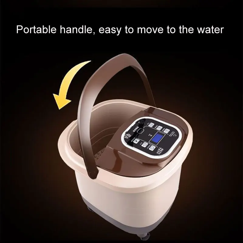 US $225.09 Tai ChiStyle Automatic Massage Foot Bath Footbath Electric Heating Foaming Basin Deep Barrel Foot Washing