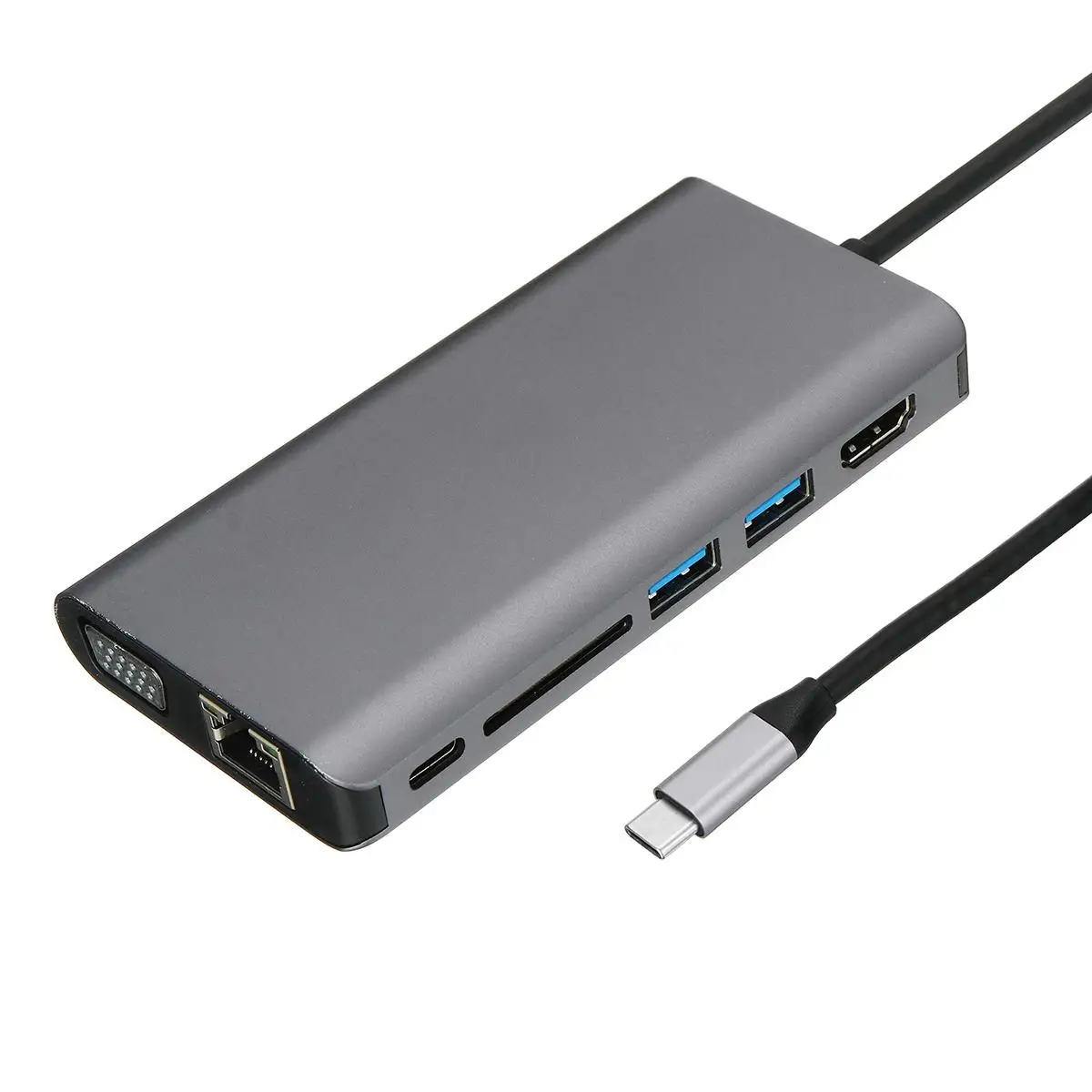 Многофункциональный считыватель карт type-c конвертер 8 в 1 USB3.0 поддержка PD Быстрая зарядка SD карты Чтение 100/1000 гигабитный Ethernet