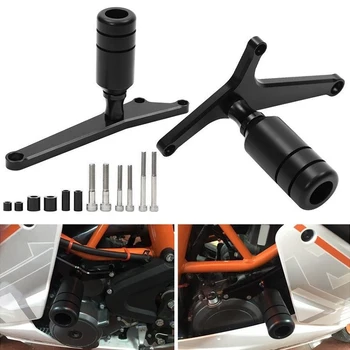 

DWCX New Black Motorcycle Frame Slider Crash Fairing Falling Protectors Kit Fit for RC390 RC125 RC200 2014 2015 2016 2017 2018