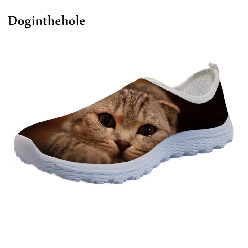 

2020 Black Female Causal Flats Vulcanize Shoes Kawaii Folds Cat Pattern Lightweight Women Summer Sneakers Slip-on Beach Loafers