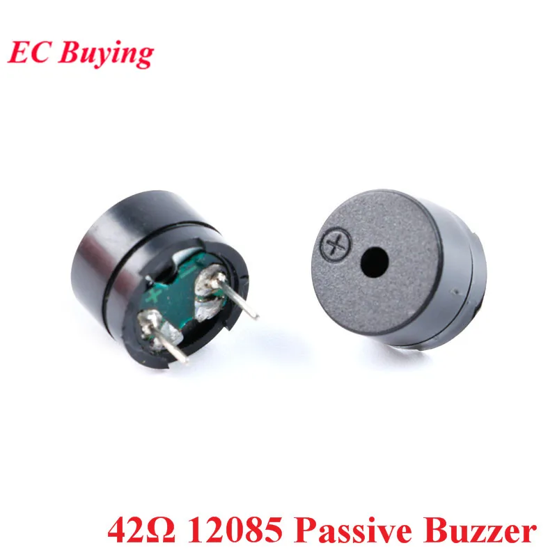 10pcs 42Ω Passive Buzzer 12MM*8.5MM 12085 42R 42 ohms Resistance AC 3V 5V Piezo Buzzers 12MMx8.5MM For Arduino DIY Electronic |