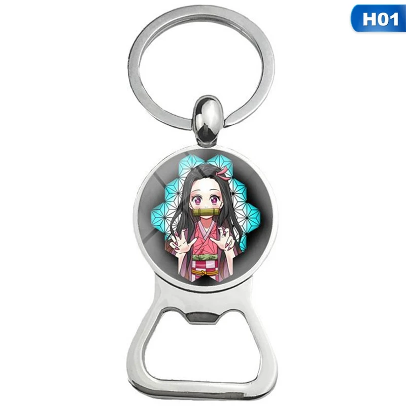KEY5905H01 Аниме открывалка брелок Demon Slayer Kimetsu No Yaiba брелок Штопор милый брелок для ключей - Цвет: KEY5905H01