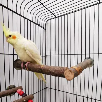 

Wooden Bird Stand Perch Natural Wild Grape Stick Paw Grinding Toy Cage Accessories For Small Medium Parrots Cockatiels Lovebirds