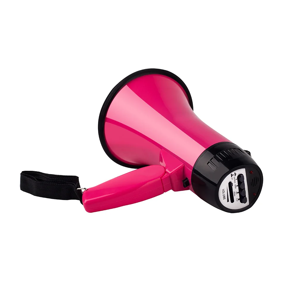 Pink Портативный ручной 25 Вт Bullhorn Мегафон с сиреной громкий динамик запись Рог гид динамик s - Цвет: Pink