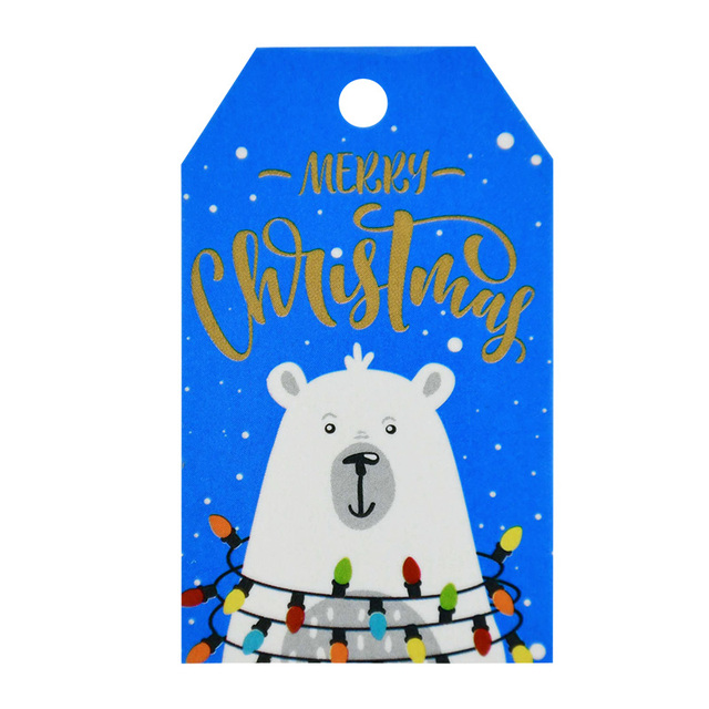 Merry Christmas Paper Cards Gift Tag Label DIY Handmade Crafts Hang Tags Christmas Party Gift Wrapping Supplies Navidad