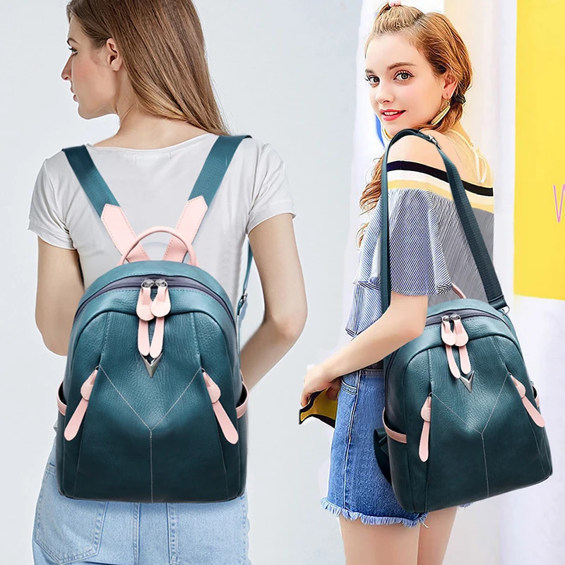 FUNMARDI, многофункциональный женский рюкзак, модный, с панелями, рюкзак для путешествий, из искусственной кожи, школьный ранец для девочек-подростков, рюкзак WLHB2062