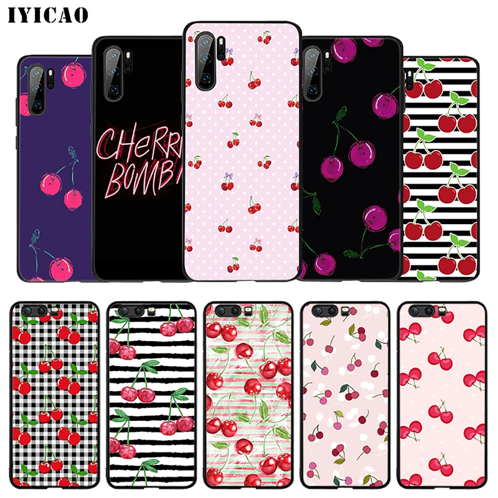 IYICAO Вишневый фруктовый милый мягкий чехол для huawei mate 30 20 10 lite Pro Y6 Y7 Y9 Prime 2018 &amp Nova 3i 3
