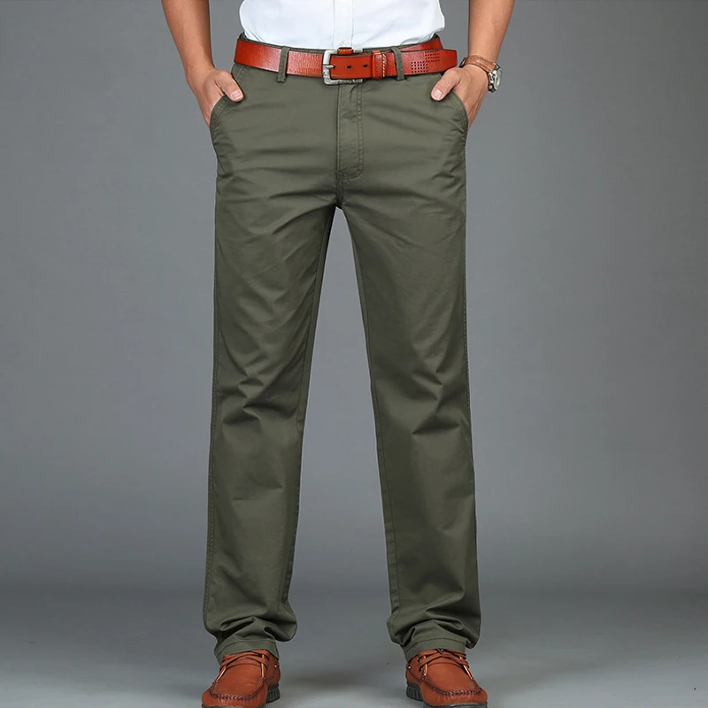 Business Casual Pants Men Casual Mid-waist Cotton Spring Summer Trousers Men Straight Men Pant Plus Size Pantalon Homme 29-42 Business Casual Pants Men Casual Mid-waist Cotton Spring Summer Trousers Men Straight Men Pant Plus Size Pantalon Homme 29-42