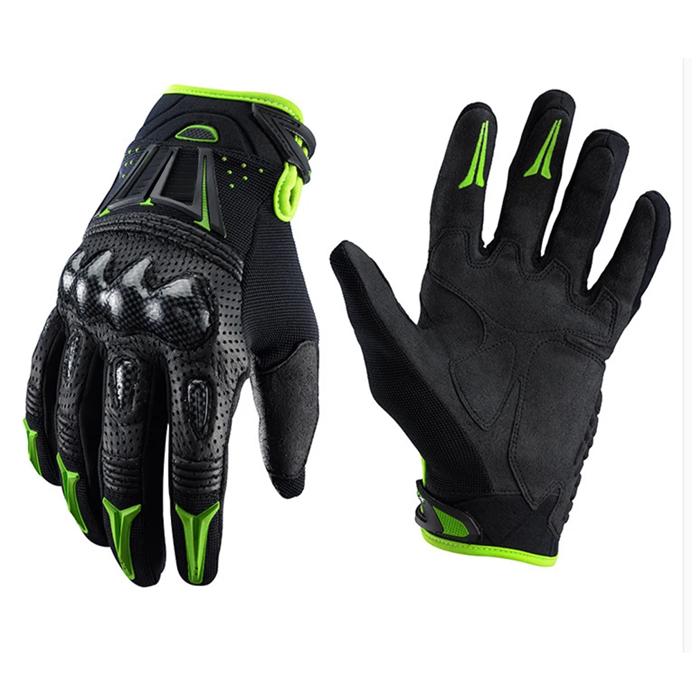 

Locomotive Motorcycle Scooter Moto Gloves Black Green Gloves Men