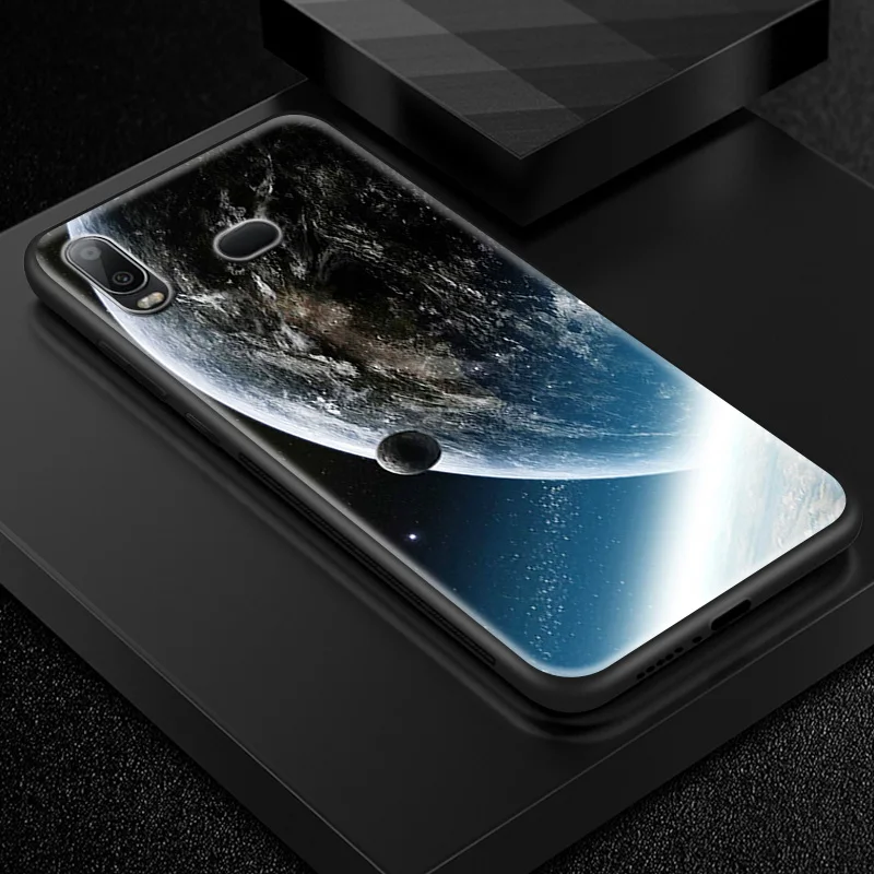 Мода для samsung Galaxy A10 A50 A70 A40 A80 A90 A20 A30 A6S A8S закаленное Стекло чехол J4 плюс M10 S8 S9 S10+ M20 M30 Coque - Цвет: W196