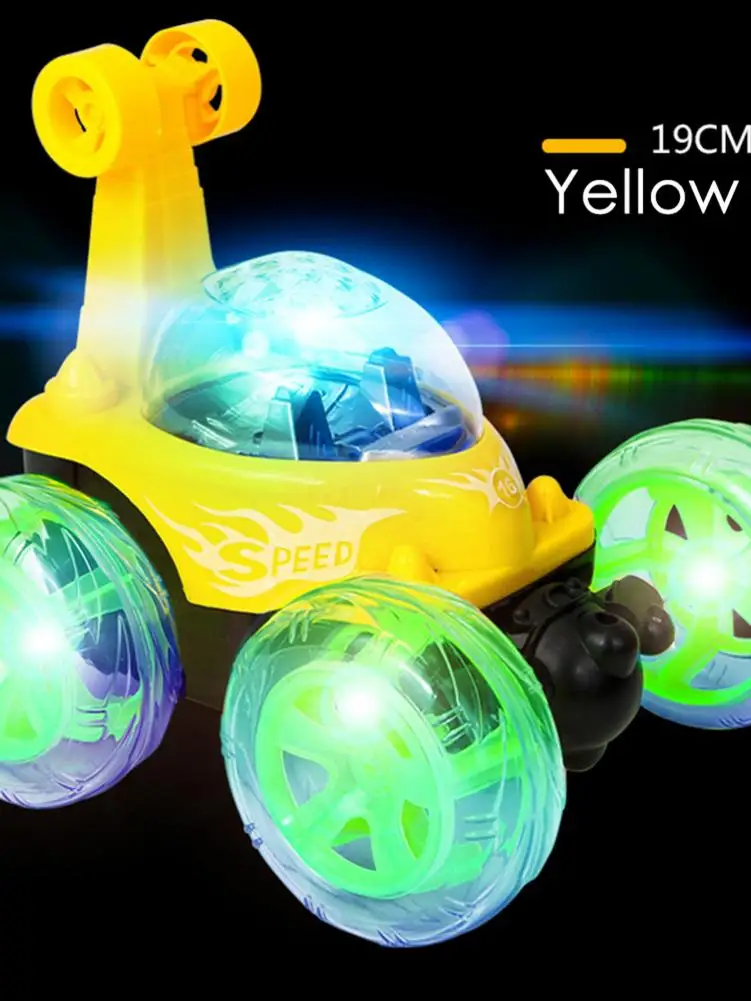RC Роллинг трюк автомобиль Непобедимый Twister Дистанционное управление грузовик 360 градусов спиннинг переворачивает светодиодный цветной флэш Музыка для детей