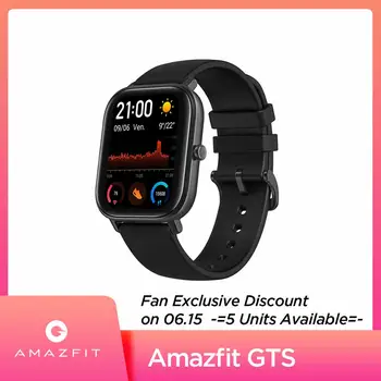 

For Fans Global Version Amazfit GTS Smart Watch 5ATM Waterproof Swimming Smartwatch Music Control for Android IOS 2019