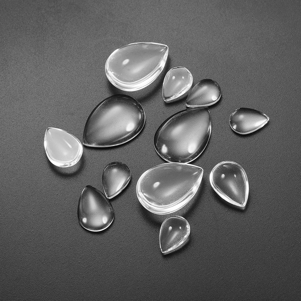 

30pcs/lot 18x25mm Transparent Glass Cabochon setting DIY Drops Shape Cabochon Dome Cover For Jewelry Making Supplies Wholesale