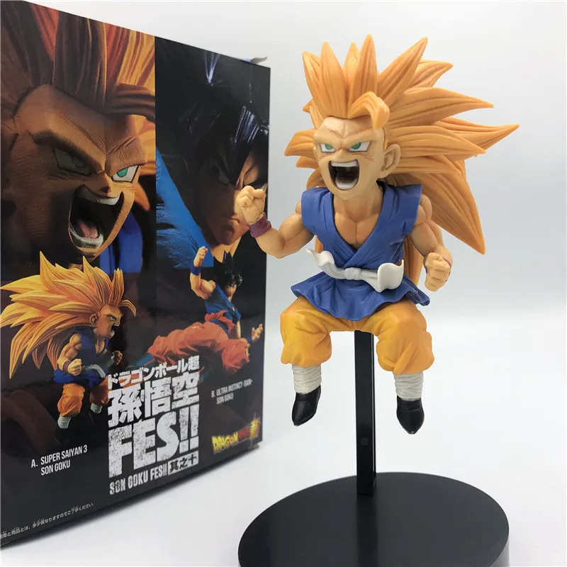 Dragon Ball Z Сон Гоку ребенок Супер Saiyan 3 Ver. ПВХ фигурка DBZ Goku Fighting FES Vegeta Коллекция Модель игрушки 20 см