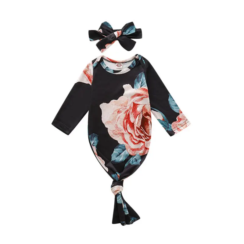  2019 Autumn Newborn Baby Girl Baby Blanket Sleep Clothes Toddler Flower Long Sleeve Sleeping Bag Sl