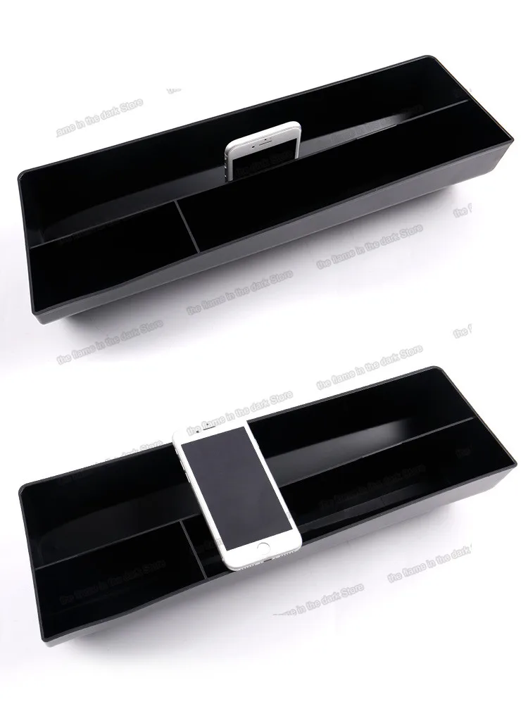 Lsrtw2017 Black Abs Car Dashboard Storage Box For Toyota Highlander 2013 2014 2015 2016 2017 