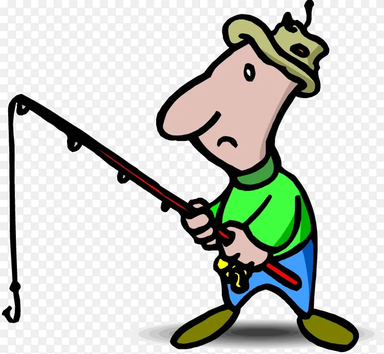 钓竿飞钓鱼夹艺术-去钓鱼剪贴画