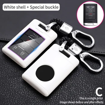 Carbon Fiber Car Smart Key Cover Case Fob For Cadillac DTS STS Escalade CTS SRX XTS ATS C7 2021 Protect Shell Accessories - Carbon Fiber Car Smart Key Cover Case Fob For Cadillac DTS STS Escalade CTS SRX