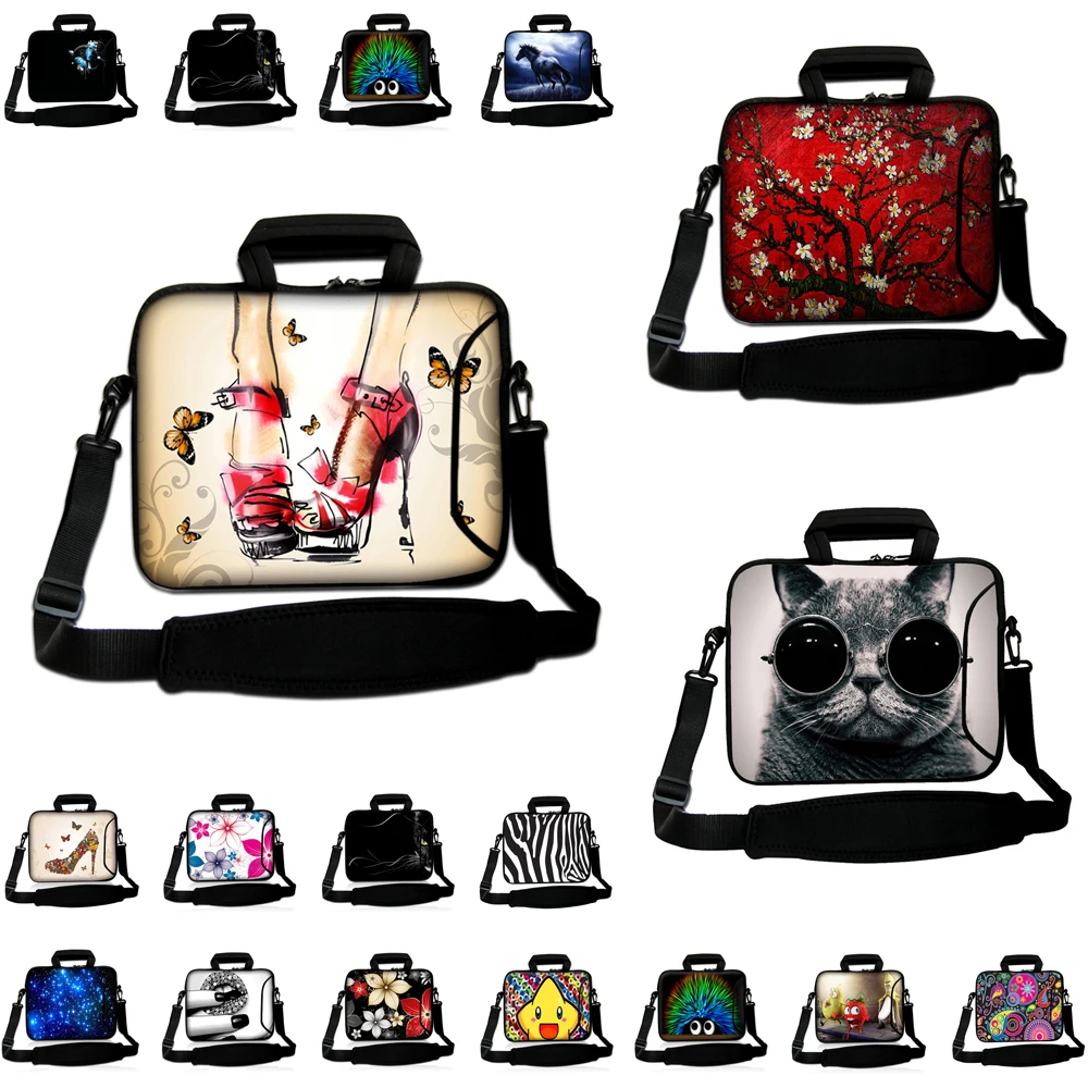 Neoprene 10 12 11.6 13.3 14 15 17 Inch Notebook Messenger Handle Bag Briefcase For Macbook Air Pro 11 13 Huawei Matebook New D14