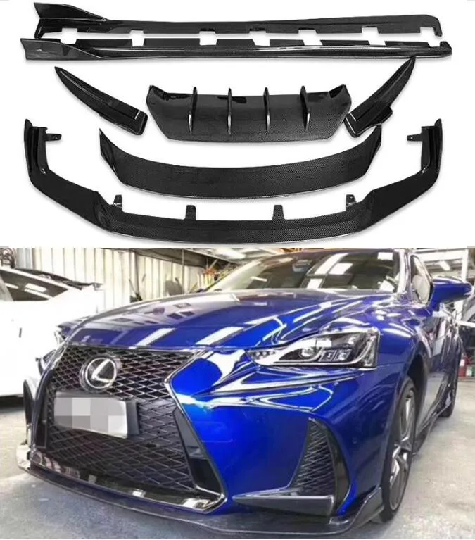 IS комплект из углеродного волокна для кузова автомобиля передняя яркая боковая