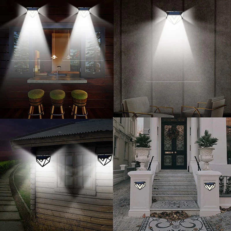 Resistência à Água Modos sem Fio Luz de Parede com Sensor de Movimento Ângulo de 166 ° de Led Solar Ip65 3 Luz 6 solar, ângulo de 166 ° de led,