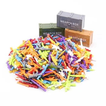 

Military Children DIY Colorful Gun Equipment Package Building Blocks WW2 Military And Weapons Toy Militarys Set Toys Gift Cities